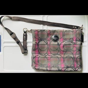 Coach Signature Purple Poppy Crossbody